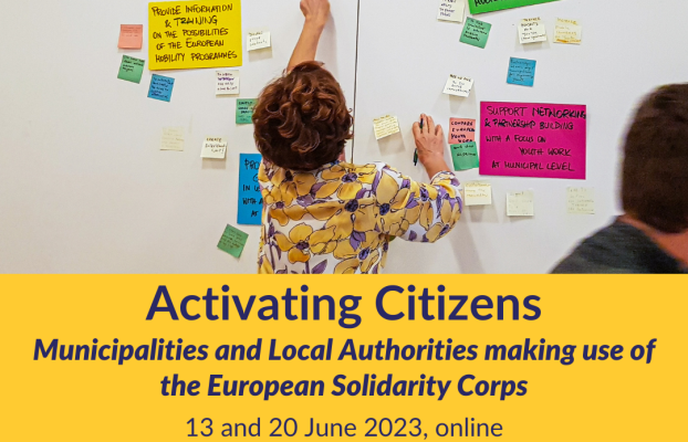 Activating citizens – municipalities/local authorities making use of the European Solidarity Corps 13 & 20 Ιουνίου 2023 | 10:30πμ-4μμ | Online